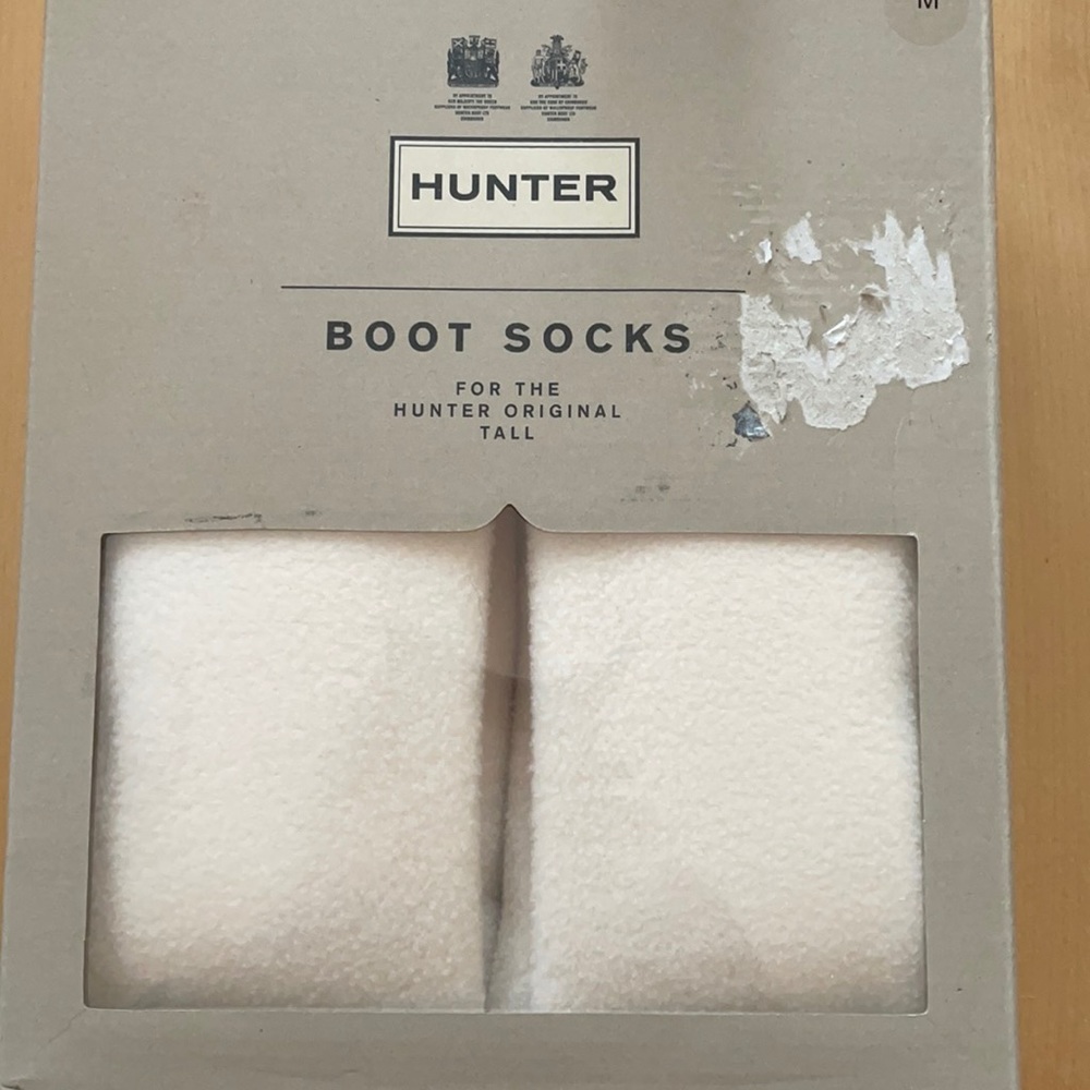 Hunter Boot Socks Hunter Original Tall Rainboot Cream Socks NWT